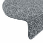 Stair Mats Self-adhesive 30 pcs 65x21x4 cm Light Grey Half Round Large