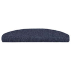 Stair Mats Self-adhesive 30 pcs 65x21x4 cm Blue Half Round Large