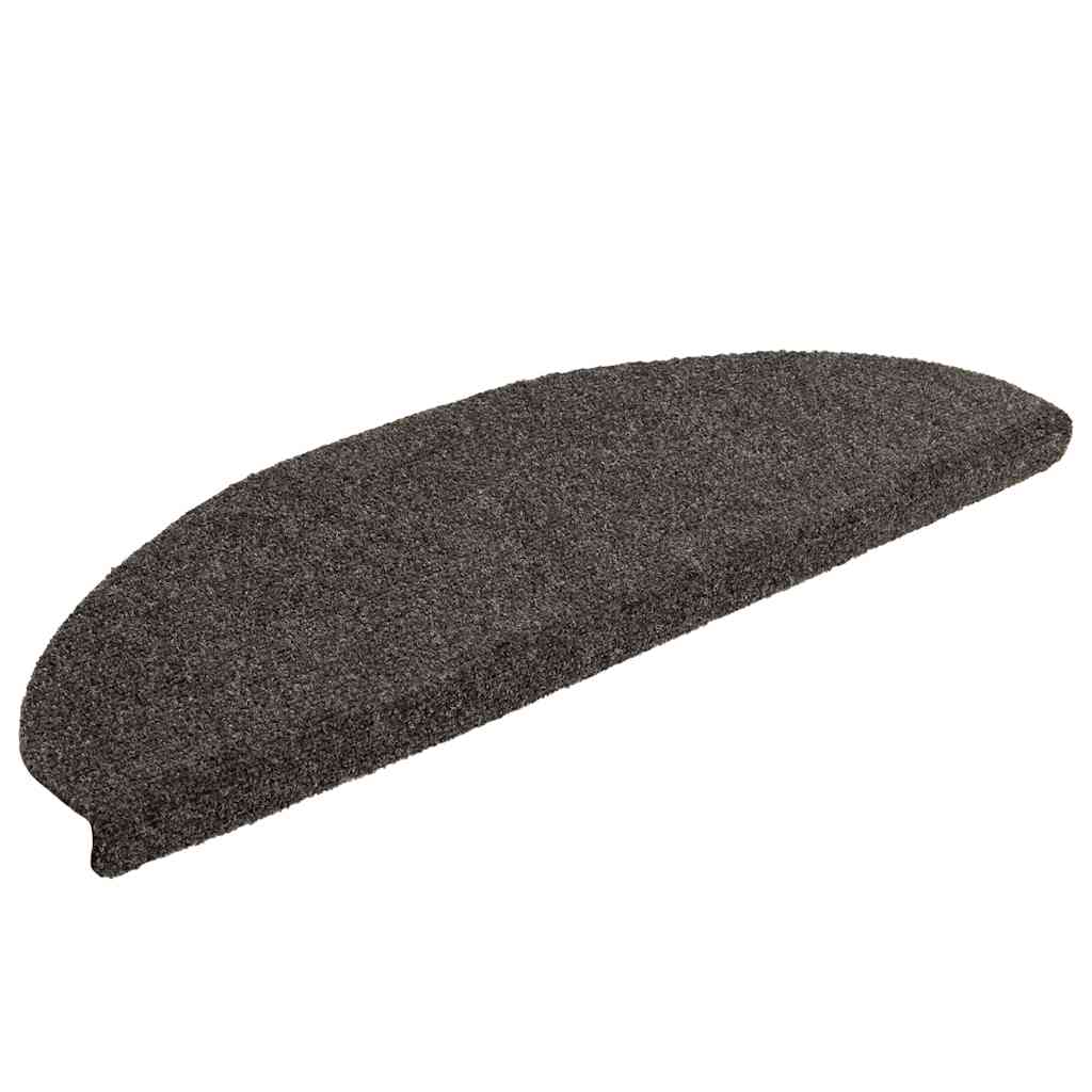 Stair Mats Self-adhesive 30 pcs 65x21x4 cm Anthracite Half Round Large