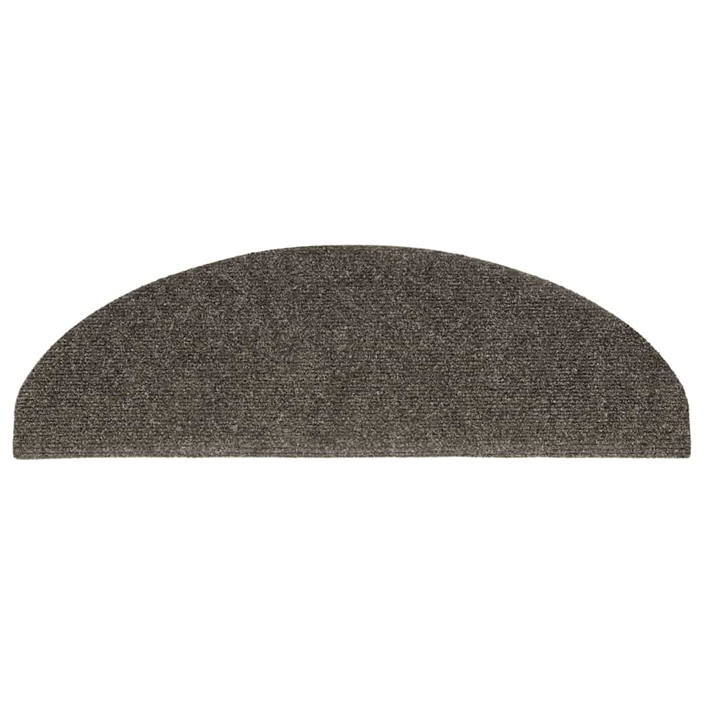 Stair Mats Self-adhesive 30 pcs 65x21x4 cm Anthracite Half Round Large