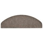 Stair Mats Self-adhesive 30 pcs 65x21x4 cm Beige Half Round Large