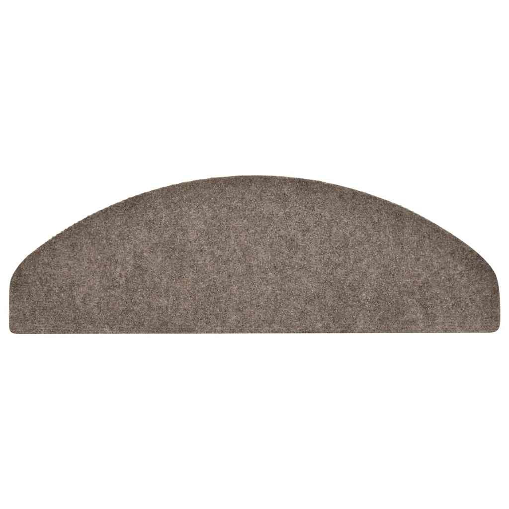 Stair Mats Self-adhesive 30 pcs 65x21x4 cm Beige Half Round Large