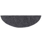 Stair Mats Self-adhesive 20 pcs 56x17x3 cm Dark Grey Half Round