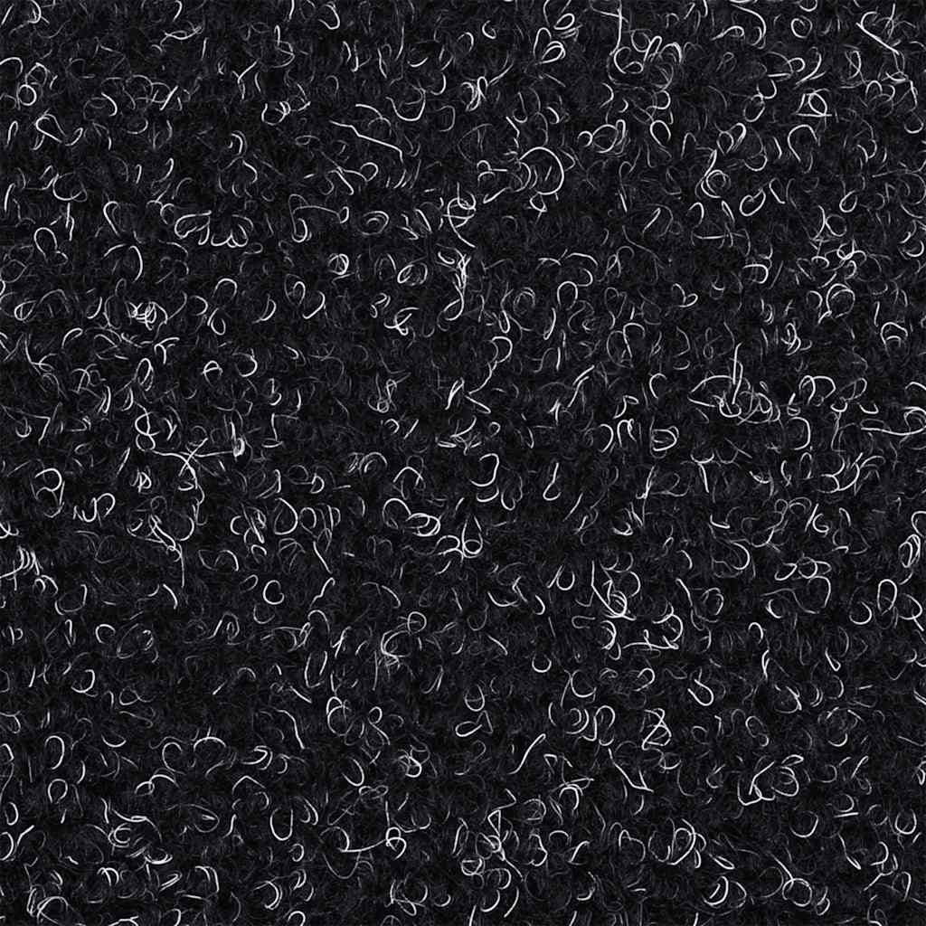 Stair Mats Self-adhesive 20 pcs 56x17x3 cm Black Half Round