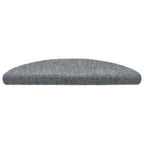 Stair Mats Self-adhesive 20 pcs 56x17x3 cm Light Grey Half Round