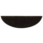 Stair Mats Self-adhesive 20 pcs 56x17x3 cm Dark Brown Half Round