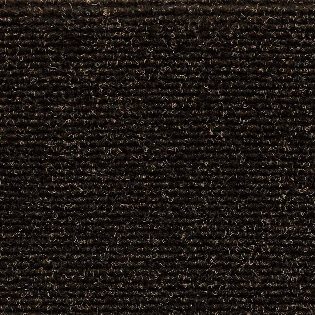 Stair Mats Self-adhesive 20 pcs 56x17x3 cm Dark Brown Half Round