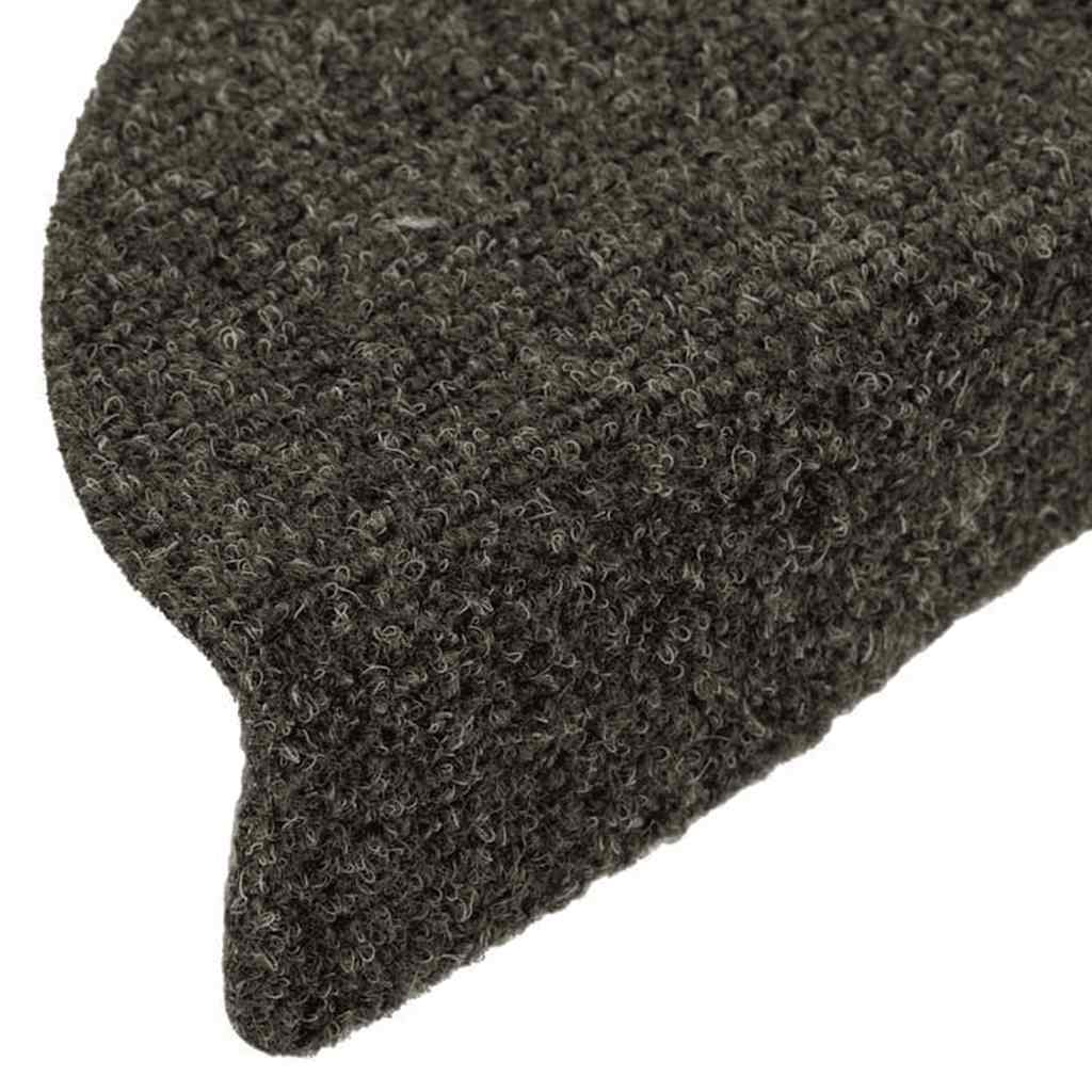 Stair Mats Self-adhesive 20 pcs 56x17x3 cm Anthracite Half Round