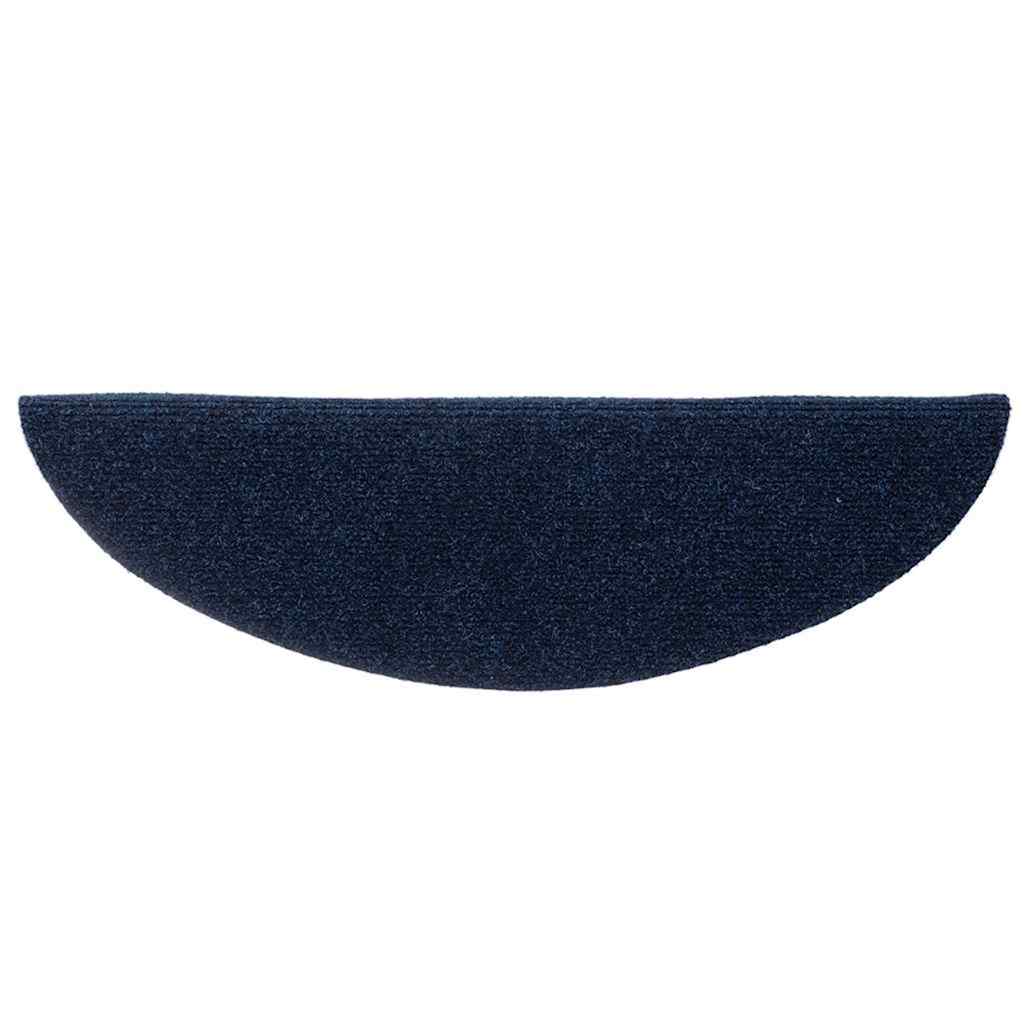Stair Mats Self-adhesive 20 pcs 56x17x3 cm Navy Half Round