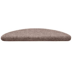 Stair Mats Self-adhesive 30 pcs 56x17x3 cm Light Brown Half Round