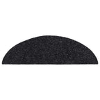 Stair Mats Self-adhesive 30 pcs 56x17x3 cm Black Half Round