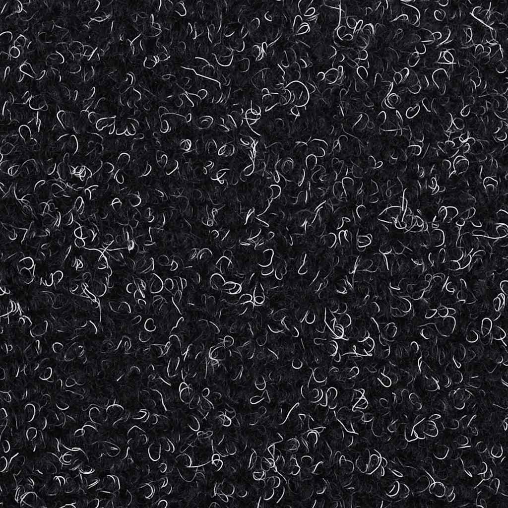 Stair Mats Self-adhesive 30 pcs 56x17x3 cm Black Half Round