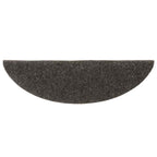 Stair Mats Self-adhesive 30 pcs 56x17x3 cm Anthracite Half Round