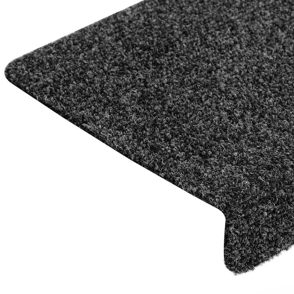 Stair Mats Self-adhesive 30 pcs 65x21x4 cm Grey Rectangular Edge