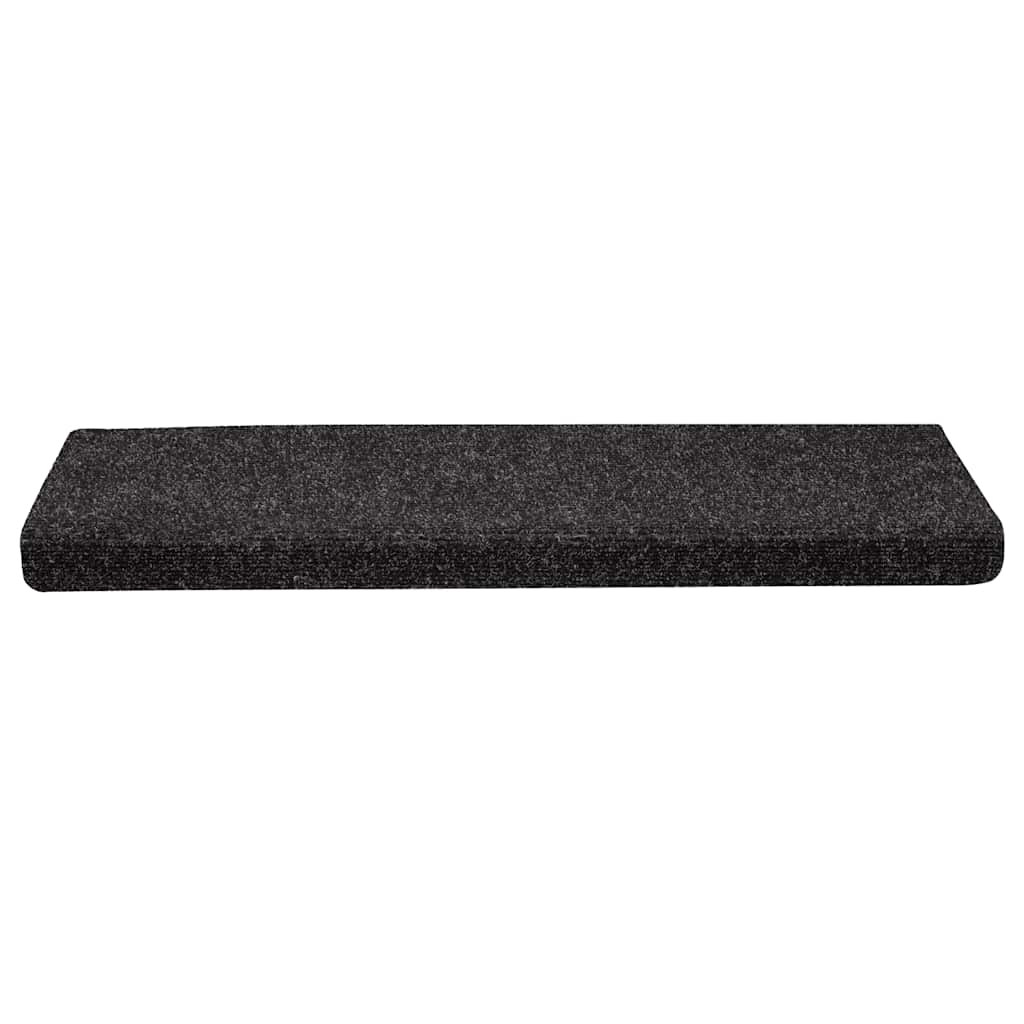 Stair Mats Self-adhesive 30 pcs 65x21x4 cm Black Rectangular Edge