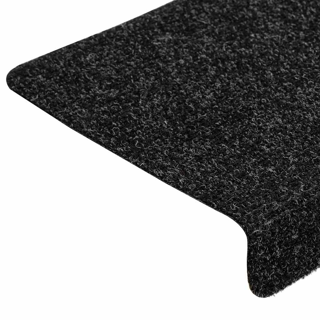 Stair Mats Self-adhesive 30 pcs 65x21x4 cm Black Rectangular Edge