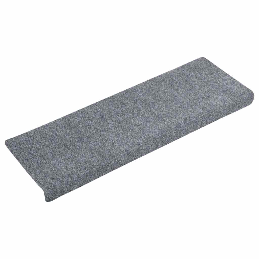 Stair Mats Self-adhesive 30 pcs 65x21x4 cm Light Grey Rectangular Edge