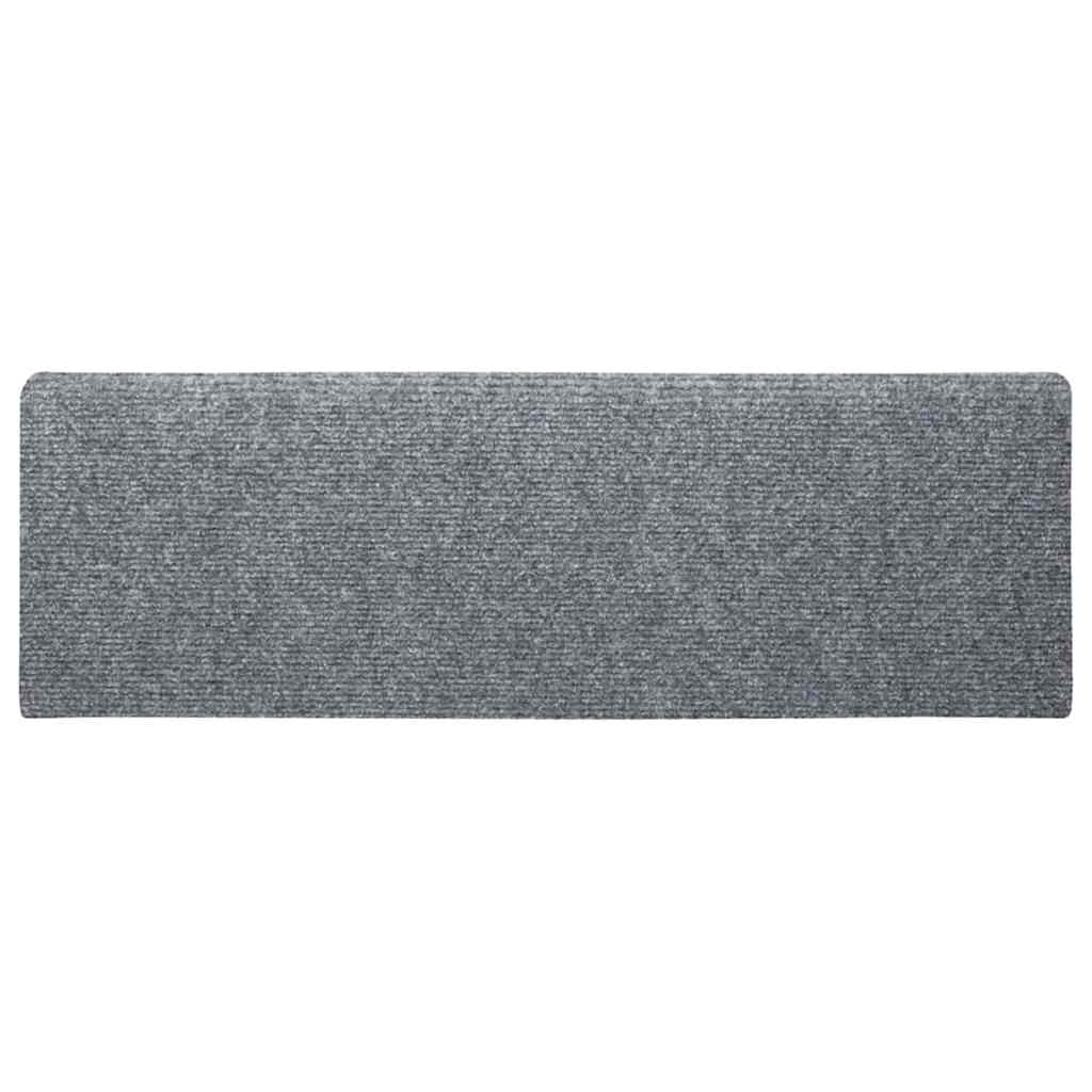 Stair Mats Self-adhesive 30 pcs 65x21x4 cm Light Grey Rectangular Edge