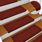 Stair Mats Self-adhesive 30 pcs 65x21x4 cm Bordeaux Red Rectangular Edge