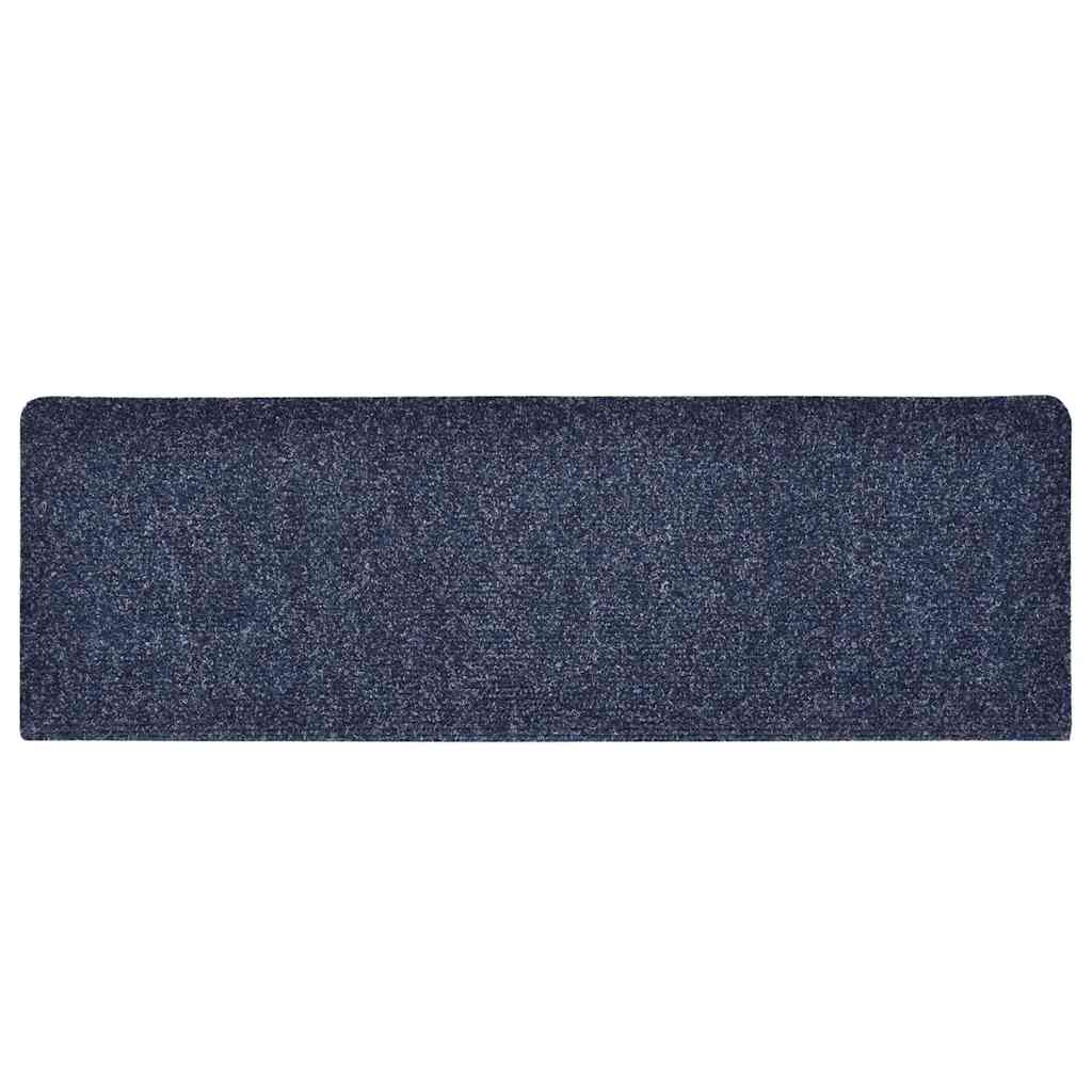 Stair Mats Self-adhesive 30 pcs 65x21x4 cm Blue Rectangular Edge