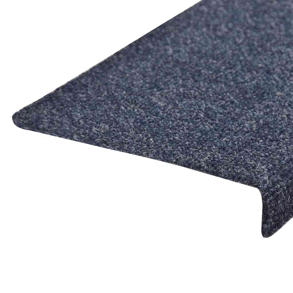 Stair Mats Self-adhesive 30 pcs 65x21x4 cm Blue Rectangular Edge