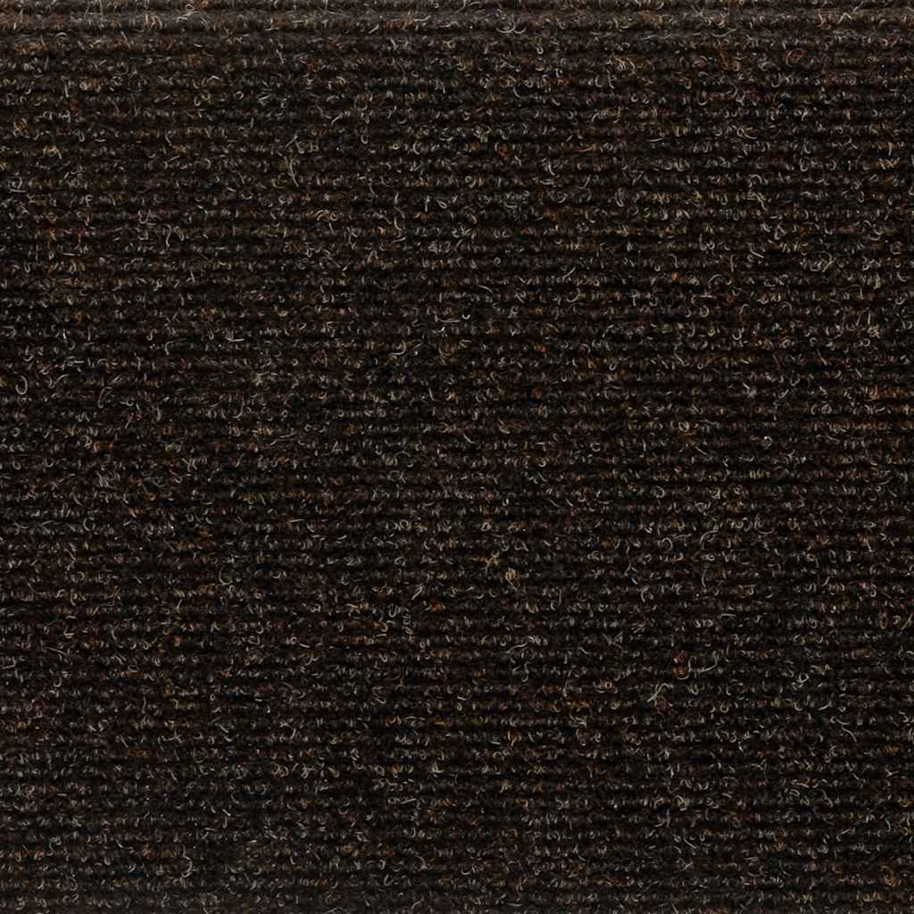 Stair Mats Self-adhesive 30 pcs 65x21x4 cm Dark Brown Rectangular Edge