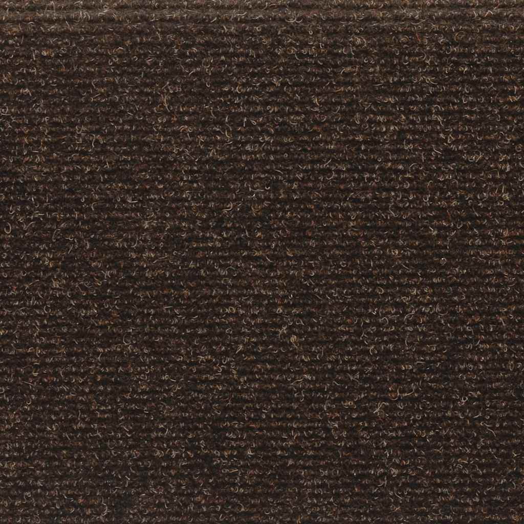 Stair Mats Self-adhesive 30 pcs 65x21x4 cm Brown Rectangular Edge