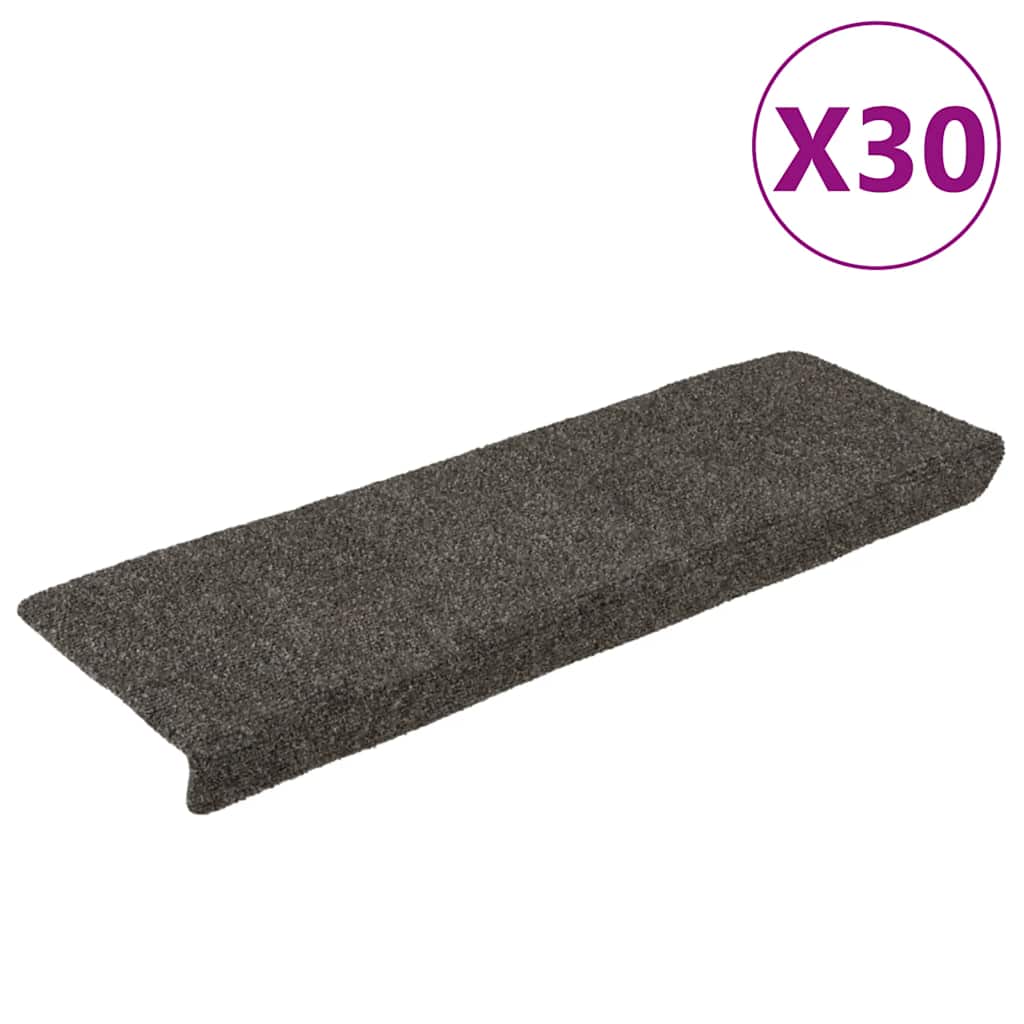 Stair Mats Self-adhesive 30 pcs 65x21x4 cm Anthracite Rectangular Edge