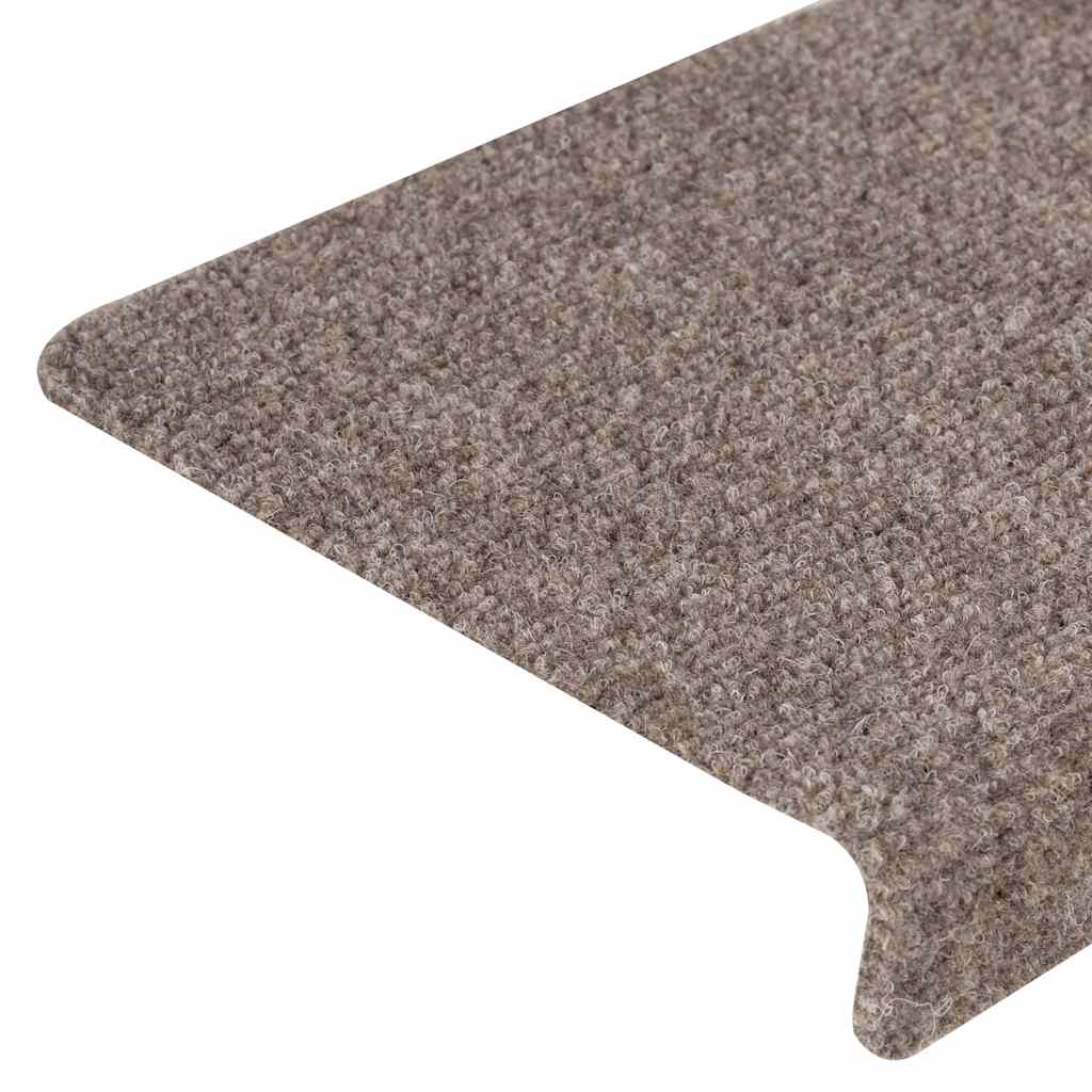 Stair Mats Self-adhesive 30 pcs 65x21x4 cm Beige Rectangular Edge