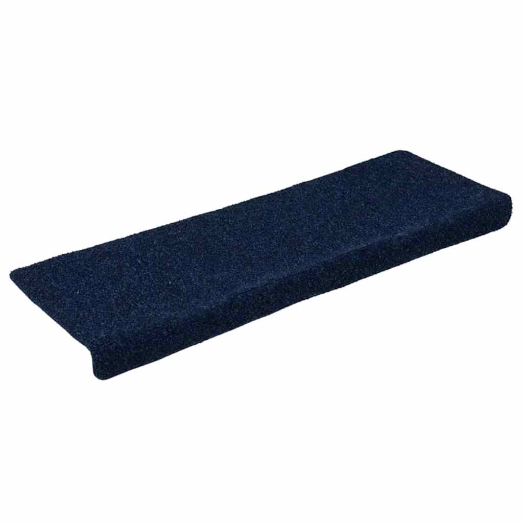Stair Mats Self-adhesive 30 pcs 65x21x4 cm Navy Rectangular Edge