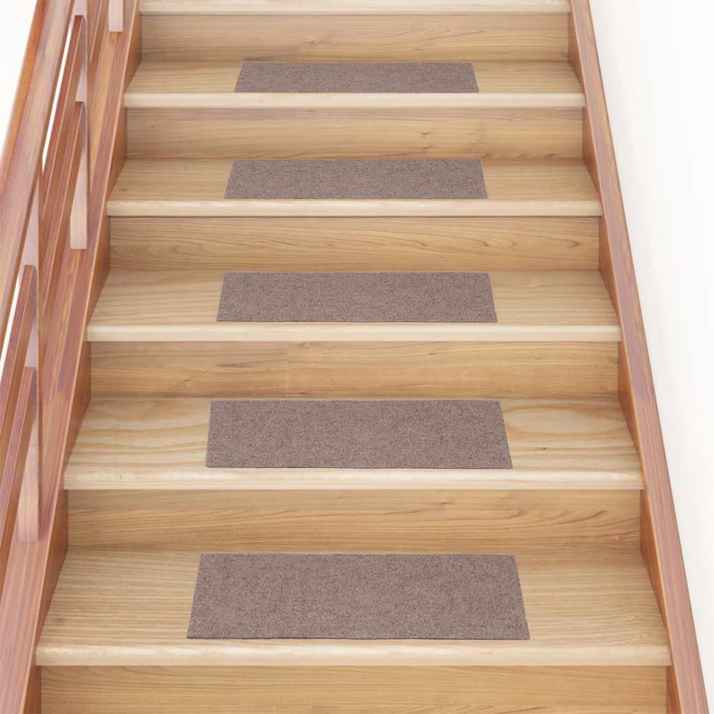 Stair Mats Self-adhesive 30 pcs 60x25 cm Light Brown Rectangular
