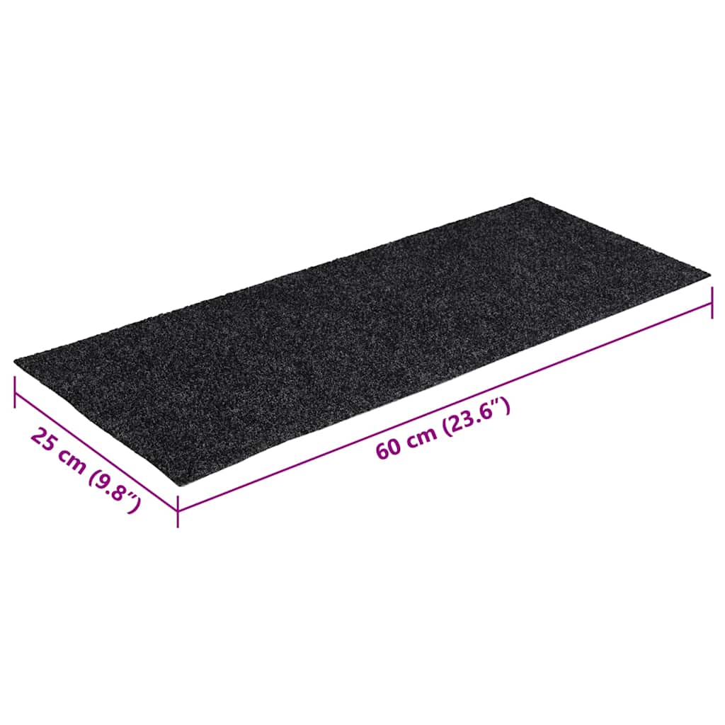 Stair Mats Self-adhesive 30 pcs 60x25 cm Grey Rectangular