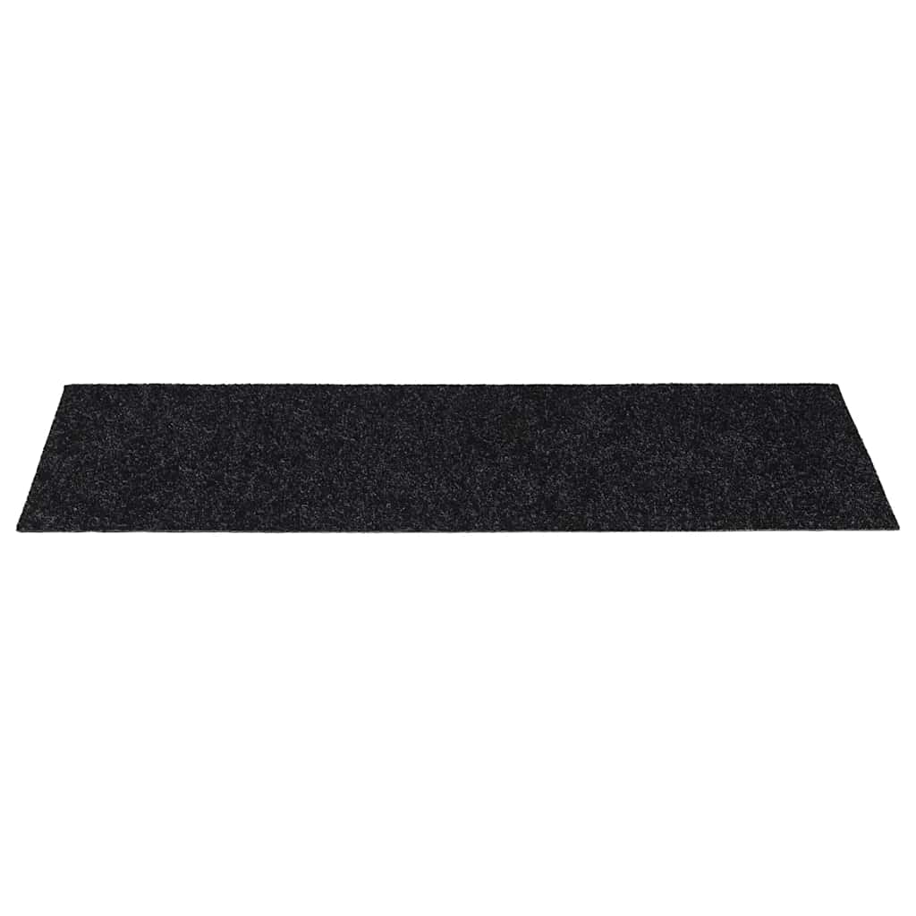 Stair Mats Self-adhesive 30 pcs 60x25 cm Black Rectangular