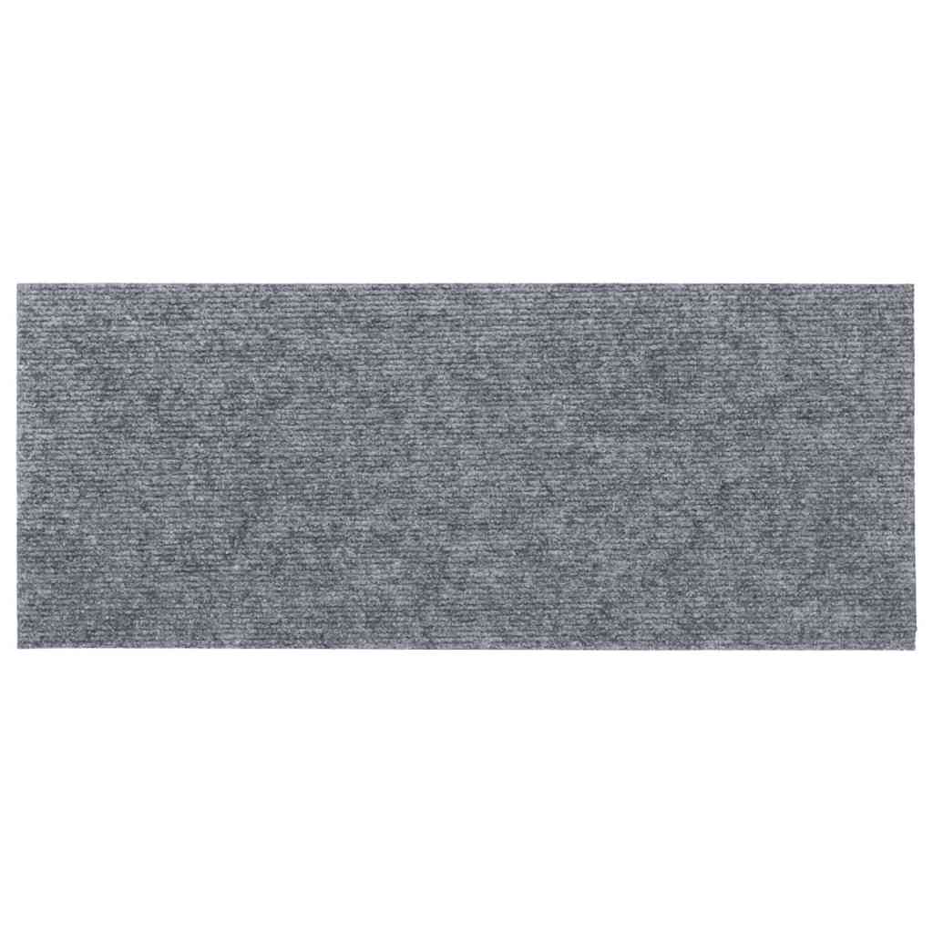 Stair Mats Self-adhesive 30 pcs 60x25 cm Light Grey Rectangular