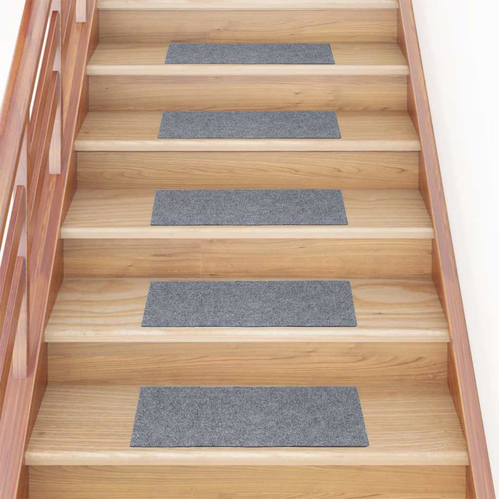 Stair Mats Self-adhesive 30 pcs 60x25 cm Light Grey Rectangular