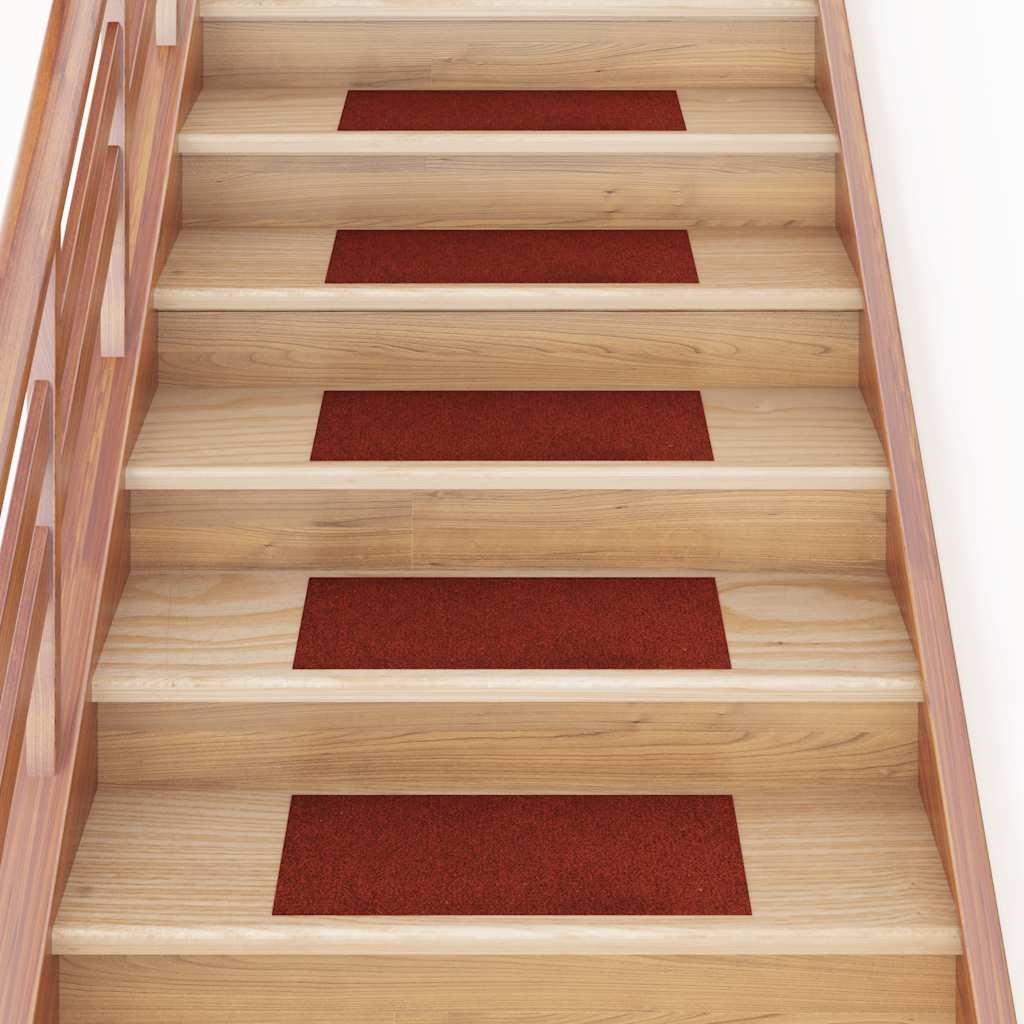 Stair Mats Self-adhesive 30 pcs 60x25 cm Bordeaux Red Rectangular
