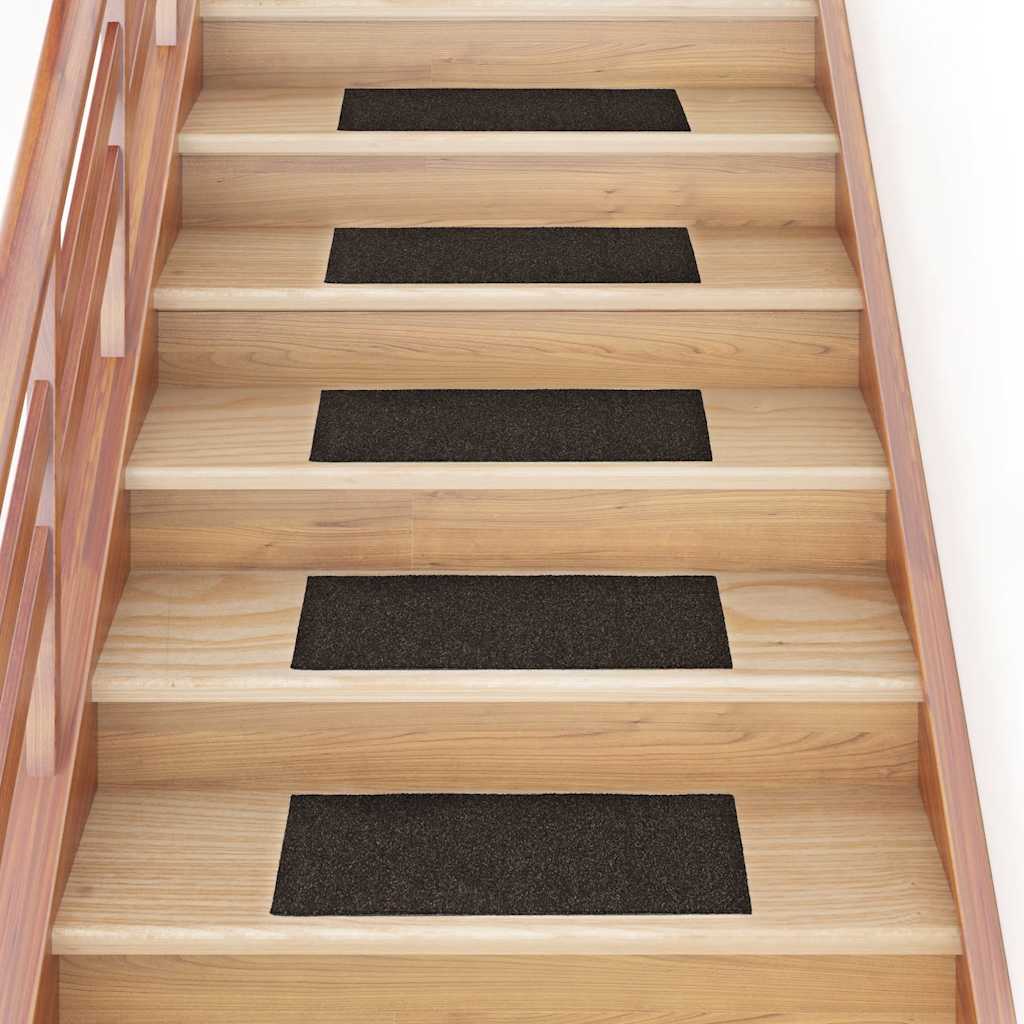 Stair Mats Self-adhesive 30 pcs 60x25 cm Dark Brown Rectangular