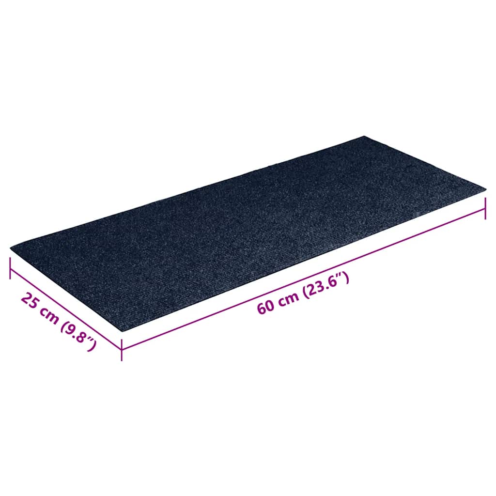 Stair Mats Self-adhesive 30 pcs 60x25 cm Navy Rectangular