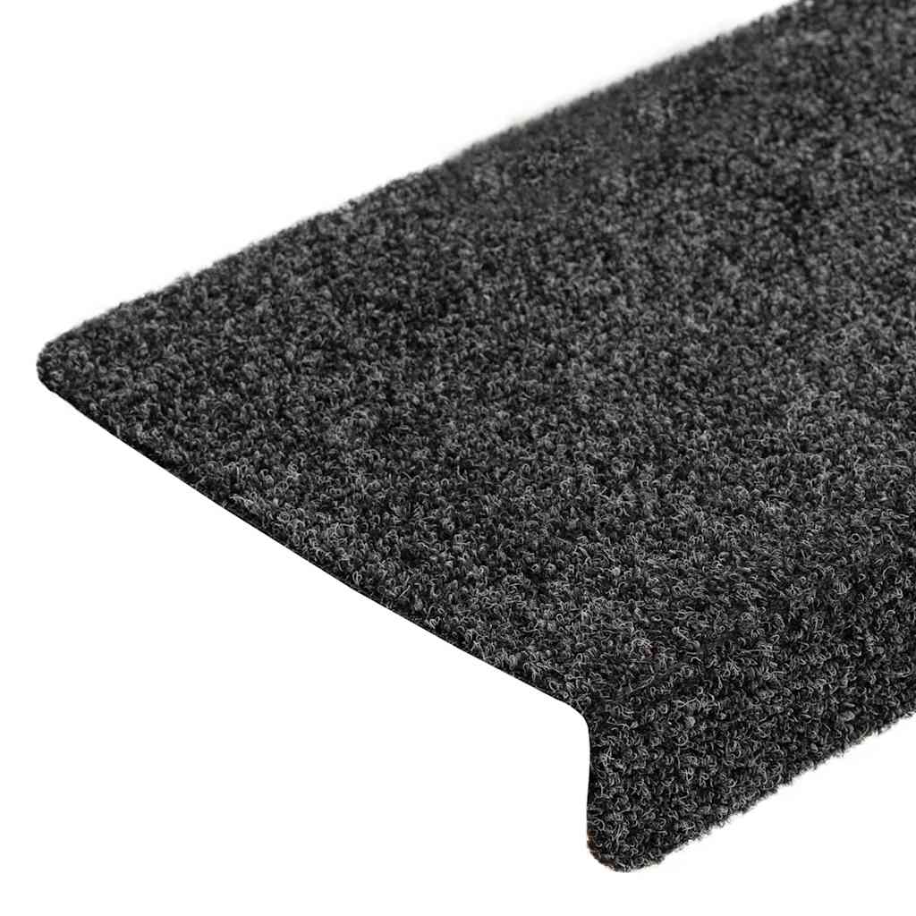 Stair Mats Self-adhesive 20 pcs 65x21x4 cm Grey Rectangular Edge