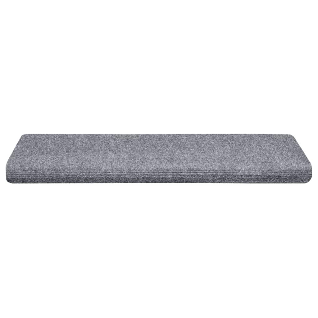 Stair Mats Self-adhesive 20 pcs 65x21x4 cm Light Grey Rectangular Edge
