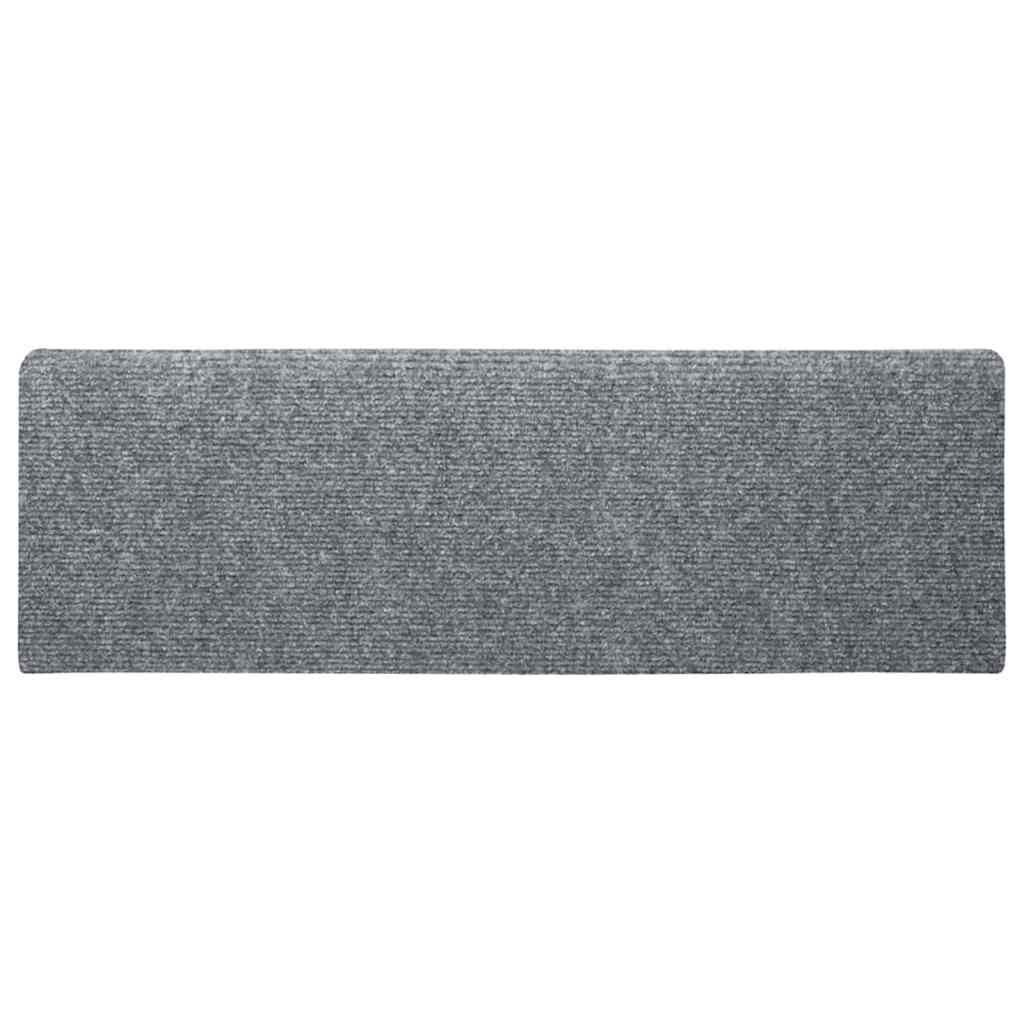 Stair Mats Self-adhesive 20 pcs 65x21x4 cm Light Grey Rectangular Edge