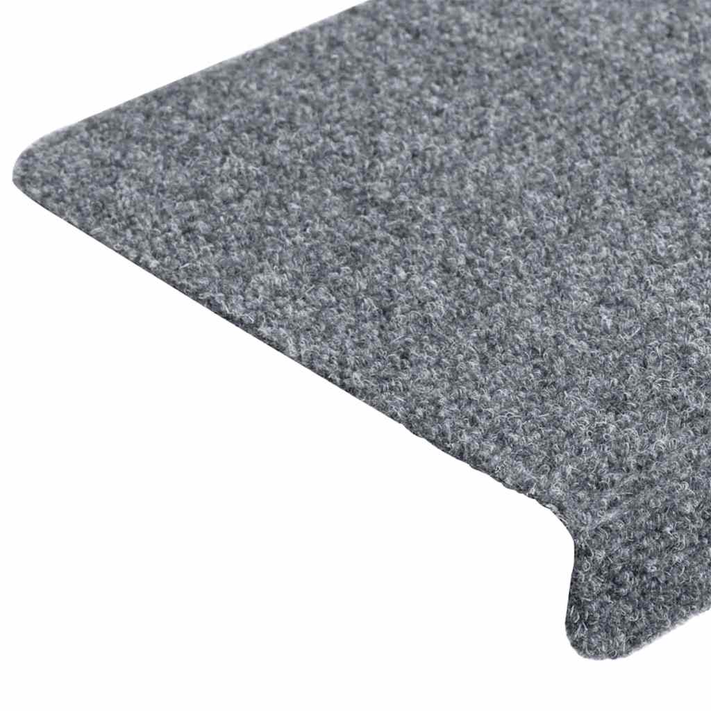 Stair Mats Self-adhesive 20 pcs 65x21x4 cm Light Grey Rectangular Edge