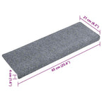 Stair Mats Self-adhesive 20 pcs 65x21x4 cm Light Grey Rectangular Edge