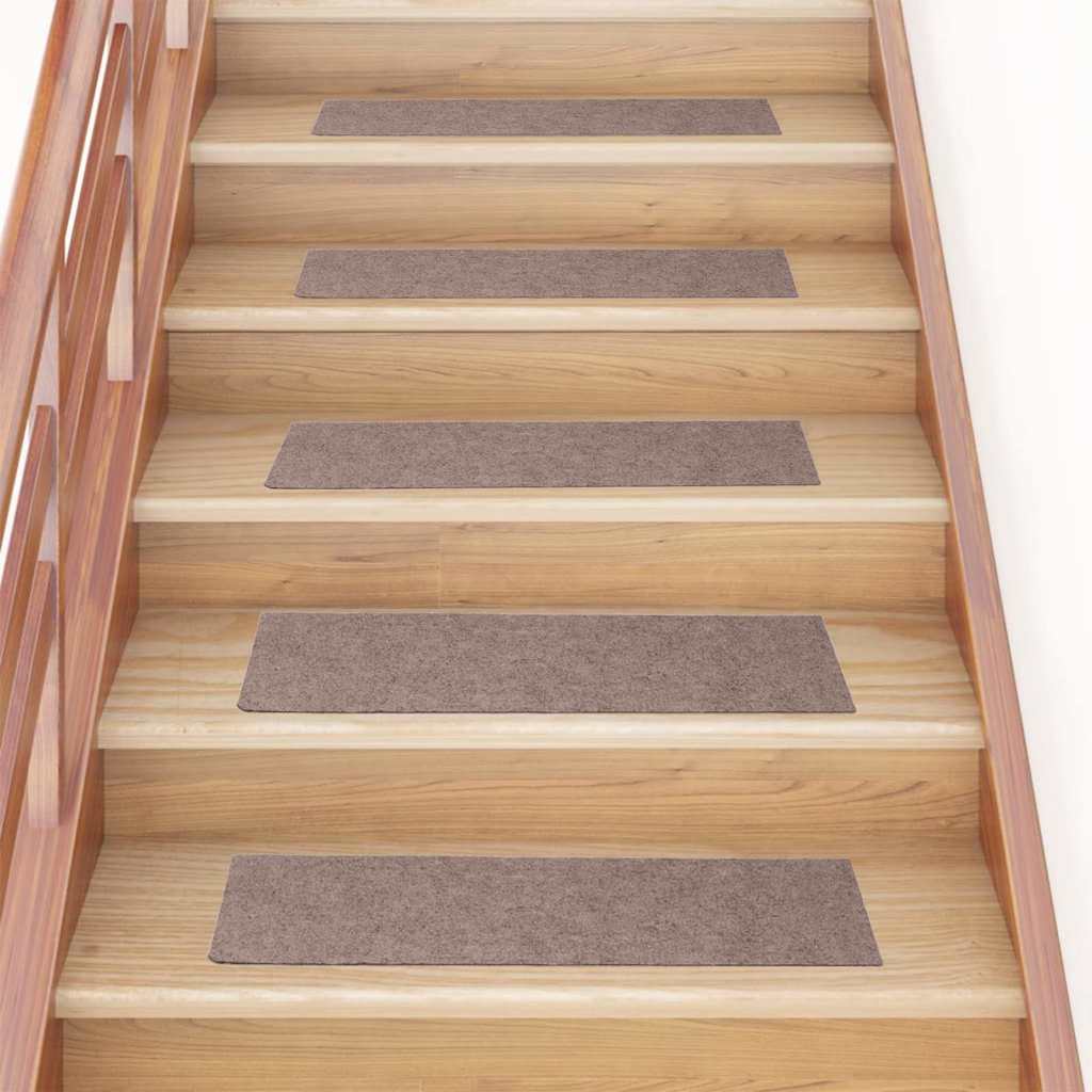 Stair Mats Self-adhesive 30 pcs 76x20 cm Light Brown Rectangular