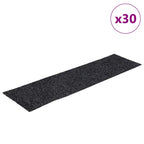 Stair Mats Self-adhesive 30 pcs 76x20 cm Grey Rectangular
