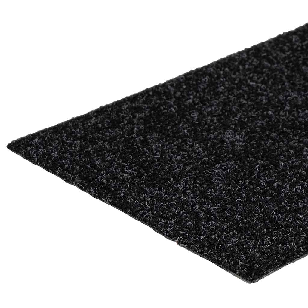 Stair Mats Self-adhesive 30 pcs 76x20 cm Black Rectangular