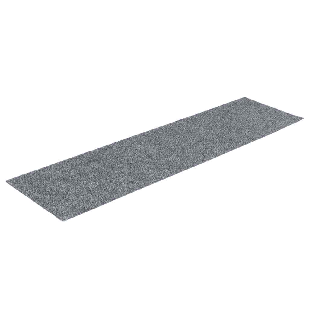 Stair Mats Self-adhesive 30 pcs 76x20 cm Light Grey Rectangular