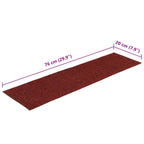 Stair Mats Self-adhesive 30 pcs 76x20 cm Bordeaux Red Rectangular