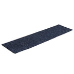 Stair Mats Self-adhesive 30 pcs 76x20 cm Grey Blue Rectangular