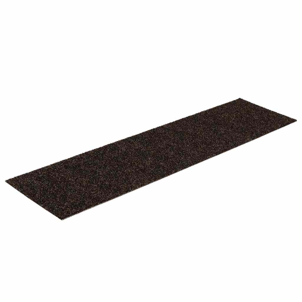 Stair Mats Self-adhesive 30 pcs 76x20 cm Dark Brown Rectangular